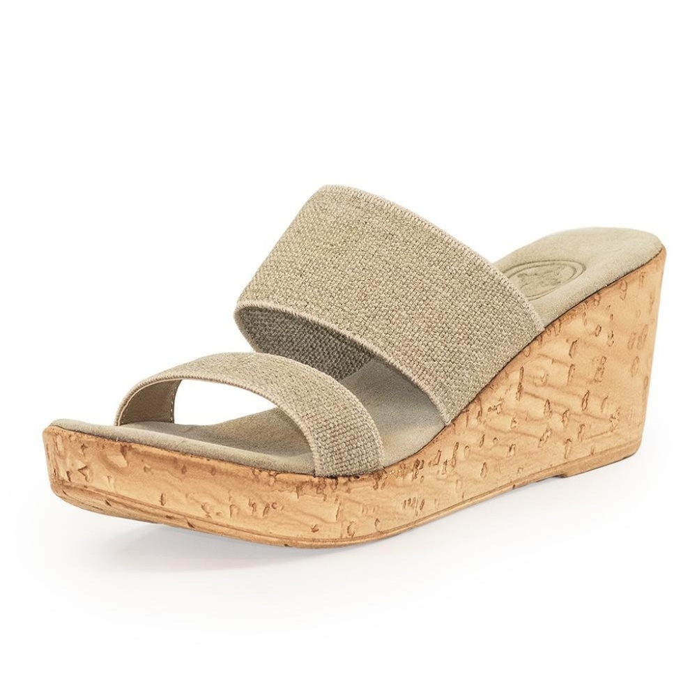 Charleston Shoe Co Lido Linen Wedge Sandal NWT